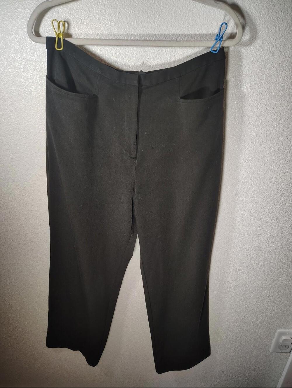 Gloria Vanderbilt Black Pants Women's Size 12 Bareback Work Business Pockets